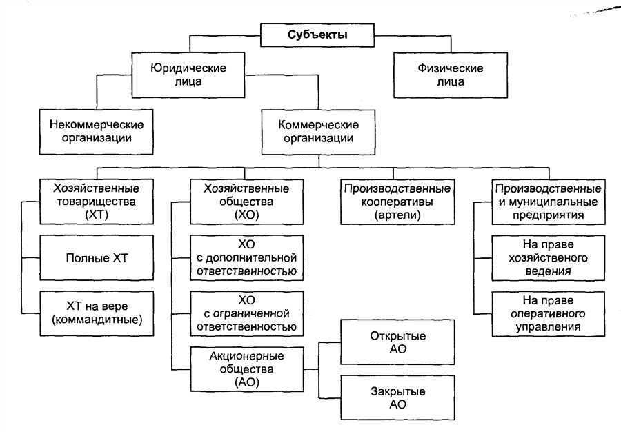 Кто может быть субъектом предпринимательства список лиц и организаций